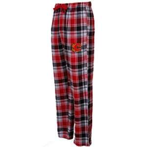 Calgary Flames Red Black Plaid Legend Flannel Pajama Pants (Small)