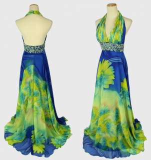   COLLECTION $400 Royal Floral Print Prom Evening Gown NWT (Size 4, 6