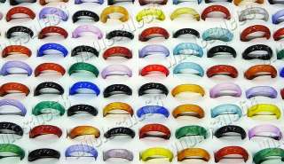 wholesale 100pcs colour smooth agate stone rings FREE  