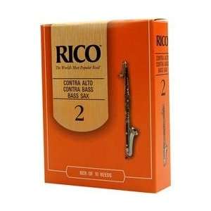  Rico Contra Alto/Contrabass Clarinet Reeds Strength 2 Box 