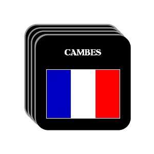  France   CAMBES Set of 4 Mini Mousepad Coasters 