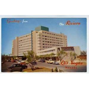  The Riviera Hotel Postcard Las Vegas Nevada 1955 Ferris 