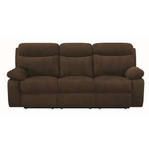   Sofa with Stitching in Dark Brown Microfiber Fabric