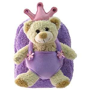  Kids Purple Backpack With Bear King Stuffie  Affordable 