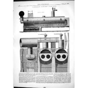  Engineering 1874 Canadian Sawdust Furnaces Machinery Screw 