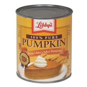 Libbys 100% Pure Pumpkin 29 Oz 9 Packs  Grocery & Gourmet 
