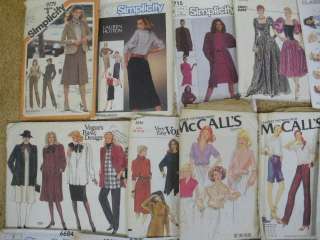 44 Vintage Ladies Sewing Pattern Lot Simpli​city Butterick Vogue 