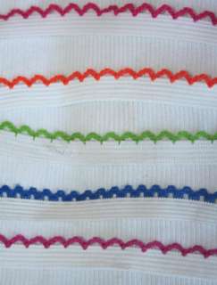 yds PICOT STRETCH ELASTIC 1/2 Pink Blue Green Berry  
