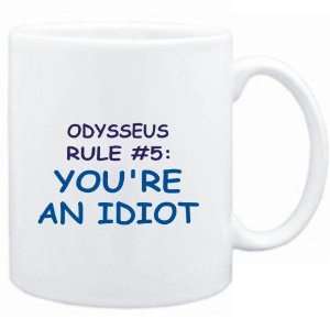  Mug White  Odysseus Rule #5 Youre an idiot  Male Names 