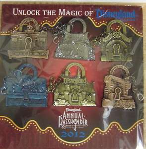   Passholder 2012 Pin Unlock the Magic Disneyland Lock Set Lost Keys