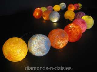   COTTON BALL LED STRING FAIRY LIGHTS   Party/Home/Patio  