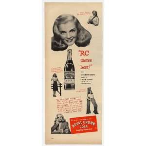    1947 Lizabeth Scott Royal Crown Cola Print Ad