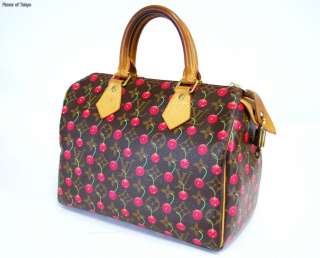  LOUIS VUITTON Cherry Cerise Murakami Speedy 25 Doctor Hand Bag Limited