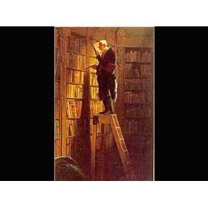 Bookworm by Karl Spitzweg. Size 16 inches width by 20 inches height 