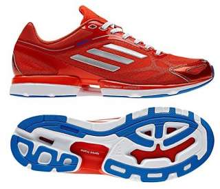 New Adidas Mens adizero RUSH Running Shoes Trainers Red White Gray 