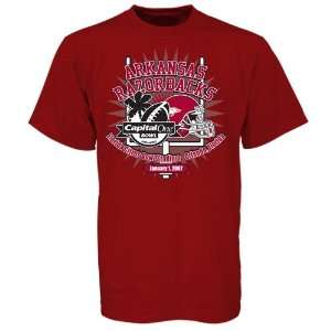 Arkansas Razorbacks Cardinal 2007 Capital One Bowl T shirt  