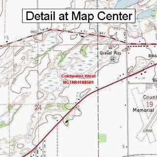  USGS Topographic Quadrangle Map   Coldwater West, Michigan 