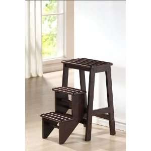  Step Stool with Self Storing Step in Cappuccino Finish 
