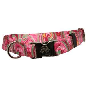  50 Premium Pink Paisley Extra Large Patterned Dog Collar 