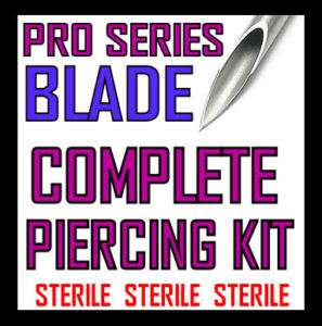 PRO STERILE Blade Needle Piercing Kit Hoop NOSE SEPTUM  