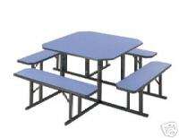 Lunch Room Table, Seating, Cafeteria, Benches,Laminated  