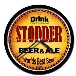  STODDER beer and ale cerveza wall clock 