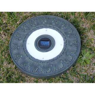 New Solar Lighted Path Stepping Stone w/ 4x Amber LEDs  