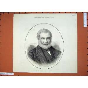   1879 Portrait Sir Antonio Panizzi Librarian Museum Man