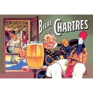  Paper poster printed on 20 x 30 stock. Biere de Chartres 