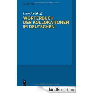 Wörterbuch der Kollokationen im Deutschen (German Edition) Uwe 