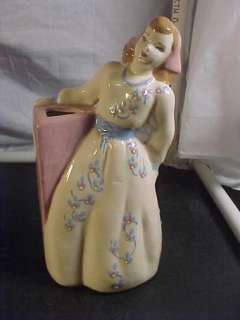 10 Weil Ware California Pottery Flower Girl Figurine  