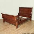 Mahogany French California King Sleigh Bed FREE S/H  