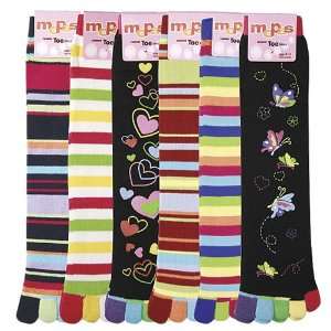  HS Women Fashion Toe Socks Neon Design (size 9 11) 6 