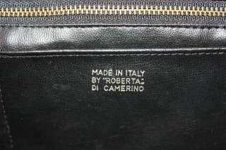 Vintage ROBERTA DI CAMERINO colorblock velvet handbag purse  