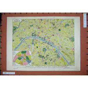  Antique Maps Plan Paris France Railways River Seine