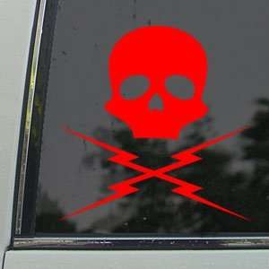  Deathproof Grindhouse Red Decal Skull Window Red Sticker 