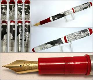 Ariel Kullock Red/ Silver Molina Campos Fountain Pen  
