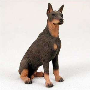 Doberman, Red Original Dog Figurine (4in 5in)