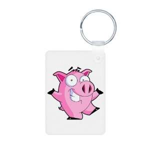  Aluminum Photo Keychain Pig Cartoon 