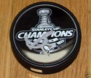 SIDNEY CROSBY SIGNED PENGUINS STANLEY CUP CHAMPS PUCK  