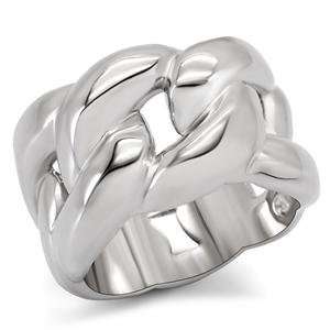  Stainless Steel Chain Link Cocktail Ring SZ 9 Jewelry
