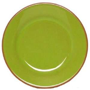  Pottery Sweet Pea Green Salad Plate 8.5D Set / 2