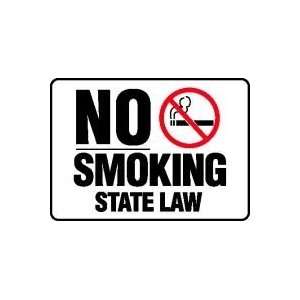  NO SMOKING STATE LAW (W/GRAPHIC) Sign   10 x 14 .040 