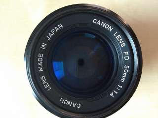 Canon 50mm f/1.4 for FD mount in Fantastic Condition  