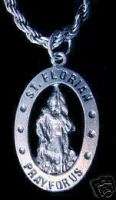 St. Saint Florian Fire Fighter protection Silver charm  