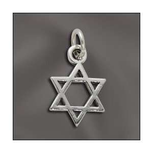   Silver Charm, Six Point Star, Open Outline Arts, Crafts & Sewing