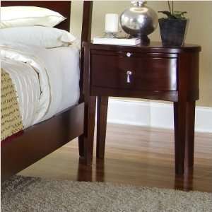  Ligna Furniture N6612 RB Avalon One Drawer Oval Nightstand 