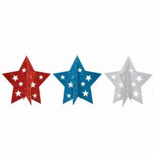    Red, White & Blue 3D Star Centerpieces