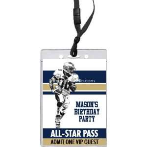   Rams Colored Football All Star Pass Invitation