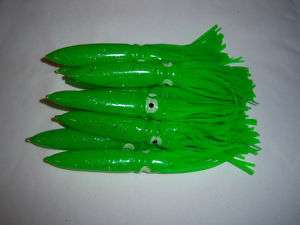 LOT OF 10 COT SHELL BULB SQUID 6 OFFSHORE GREEN  